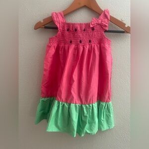 Gymboree Pink and Green Sleeveless Blouse with Bow Details